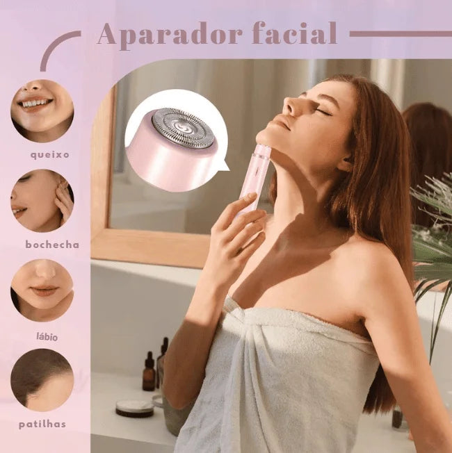 Depilador Elétrico Feminino 2 em 1 – Corpo + Biquíni à Prova d’Água