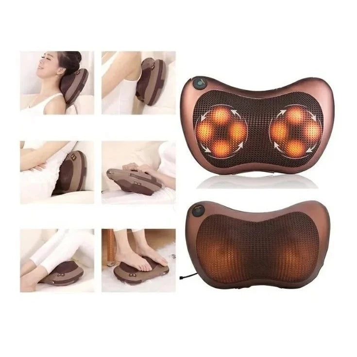 Almofada Massageadora Shiatsu 8 Esferas com Aquecimento – Alívio Instantâneo