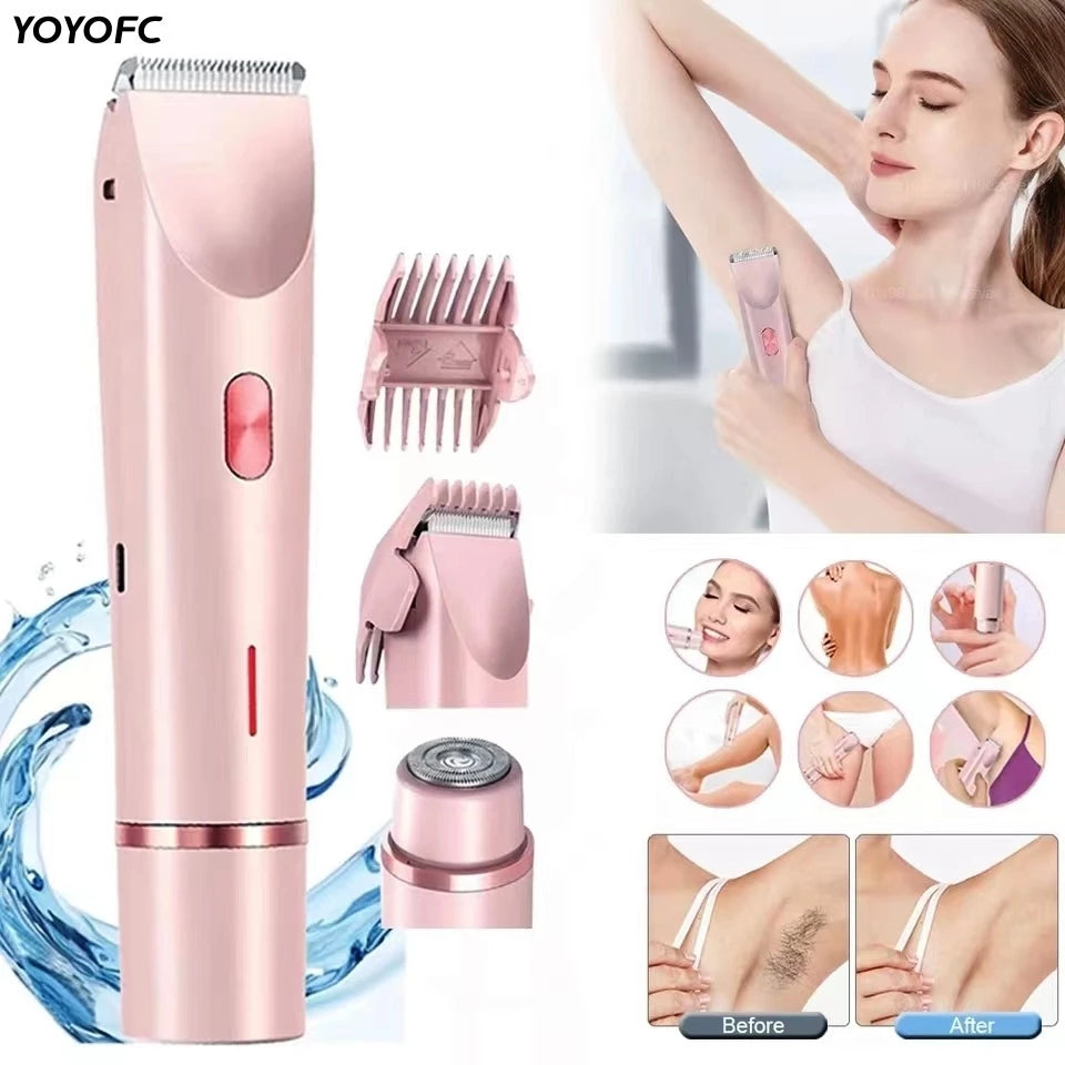 Depilador Elétrico Feminino 2 em 1 – Corpo + Biquíni à Prova d’Água