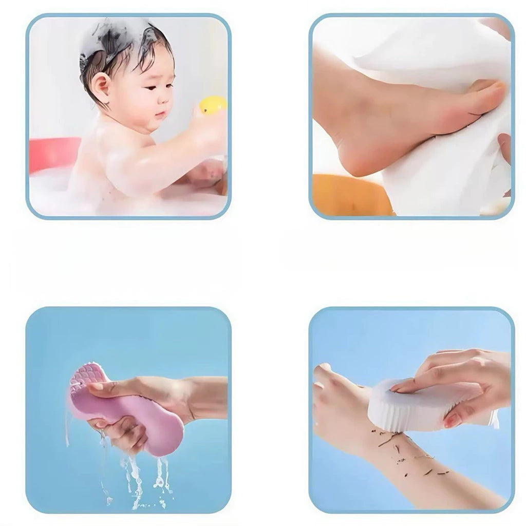 Kit 4 Esponjas Esfoliantes Corporais – Remove Pele Morta Sem Dor