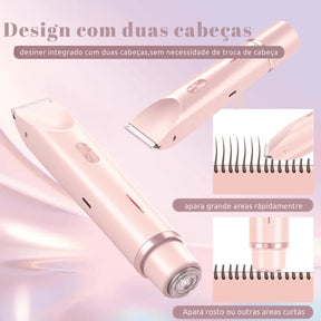 Depilador Elétrico Feminino 2 em 1 – Corpo + Biquíni à Prova d’Água