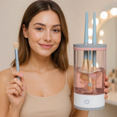 Limpador Elétrico de Pincéis 3 em 1 – Lava, Seca e Armazena