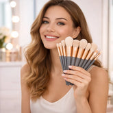 Kit 10 Pincéis Profissionais para Maquiagem – Esfumar, Contornar e Detalhar