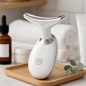 Massageador LED para Pescoço e Rosto – Fototerapia Anti-Idade