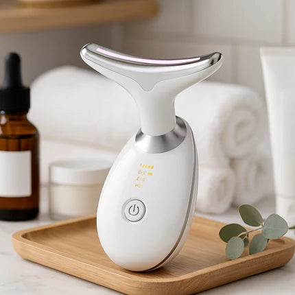 Massageador LED para Pescoço e Rosto – Fototerapia Anti-Idade