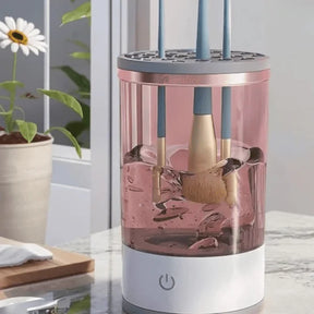 Limpador Elétrico de Pincéis 3 em 1 – Lava, Seca e Armazena