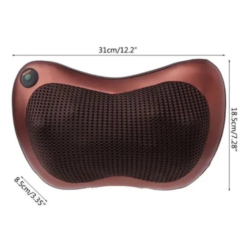 Almofada Massageadora Shiatsu 8 Esferas com Aquecimento – Alívio Instantâneo