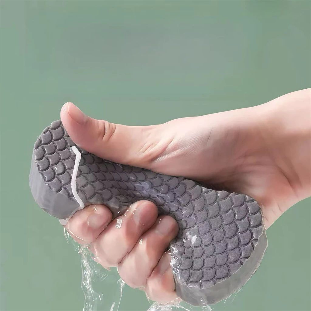 Kit 4 Esponjas Esfoliantes Corporais – Remove Pele Morta Sem Dor