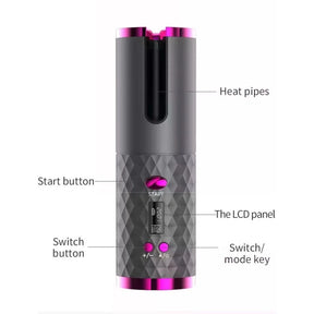 Modelador Automático Sem Fio – Cachos Perfeitos em Minutos